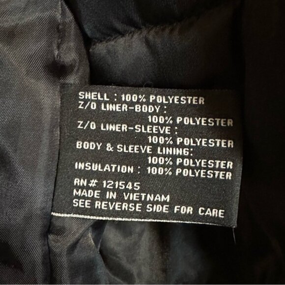 Black Hooded Winter Parka Coat Jacket - Picture 9 of 9